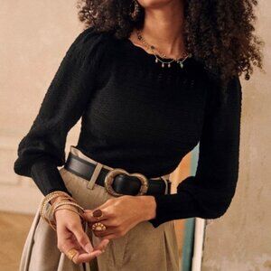Sézane Roma Jumper in black, size small